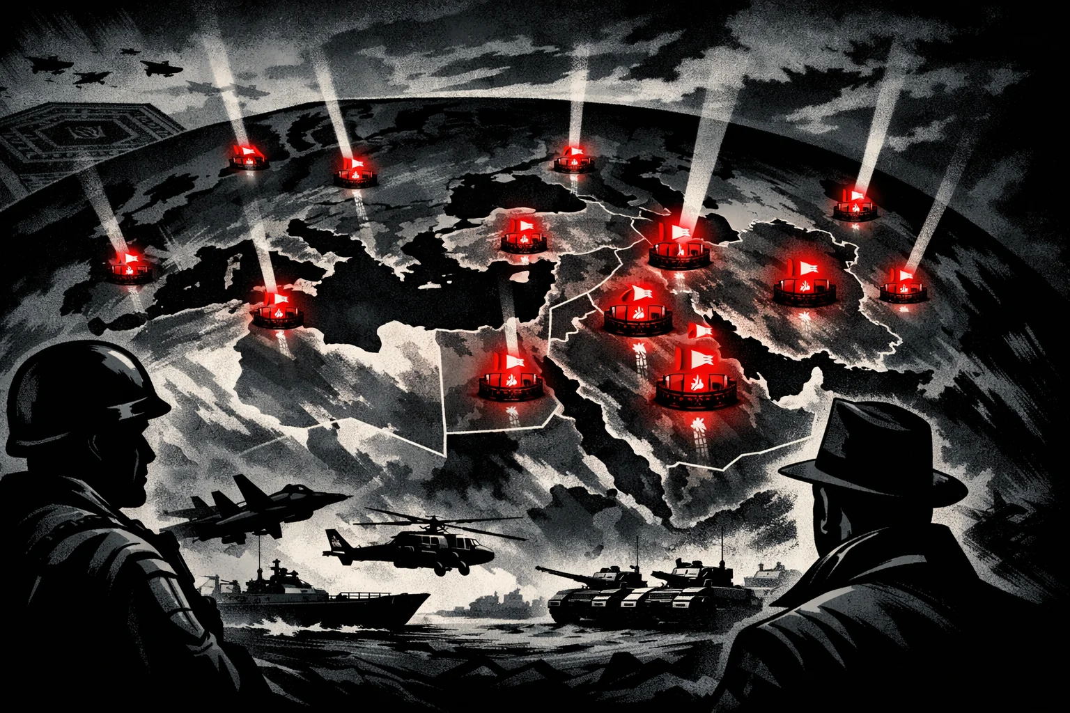 Where are U.S. bases in the Arab world? Map of military influence